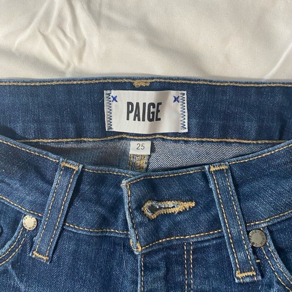 PAIGE Verdugo Crop Skinny Leg Denim | Women's Size 25 | Medium Wash - Picture 6 of 8